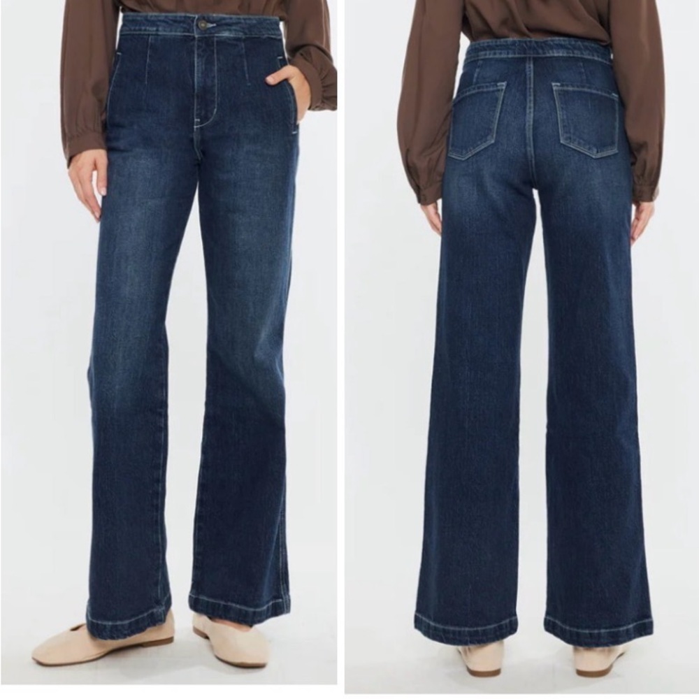 Kancan Sparrow High Rise Holly Flare Jeans Womens 7/27 Blue Denim Stretch